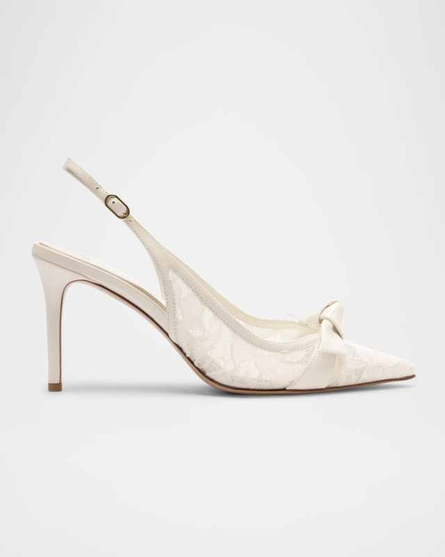 Classic Clarita Lace Slingback Pumps